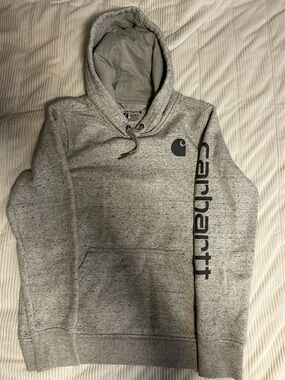 Carhartt Hoodie Hooded Seatershirt In Gray Men’s Medium EUC Relaxed Fit